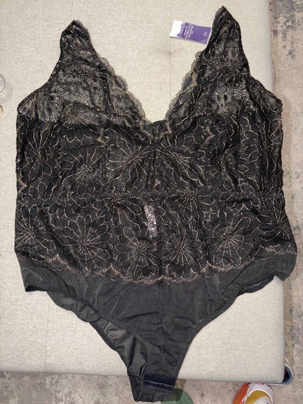 Lane Bryant Black Lace Bodysuit